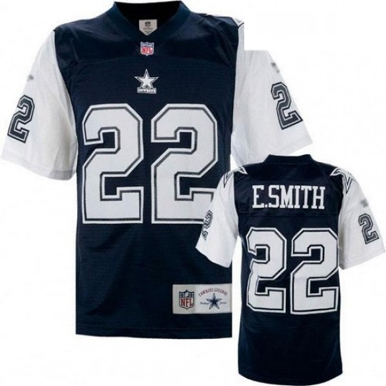 Mitchell and Ness Dallas Cowboys 22 Emmitt Smith Authentic Navy BlueWhite Throwback NFL Jersey Mitchell and Ness Dallas Cowboys 22 Emmitt Smith Authentic Navy BlueWhite Throwback NFL Jersey