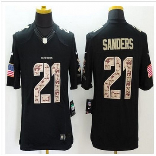 New Dallas Cowboys #21 Deion Sanders Black Men's Stitched NFL Limited Salute to Service Jersey New Dallas Cowboys #21 Deion Sanders Black Men's Stitched NFL Limited Salute to Service Jersey