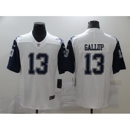 Nike Cowboys 13 Michael Gallup White Color Rush Limited Jersey Nike Cowboys 13 Michael Gallup White Color Rush Limited Jersey
