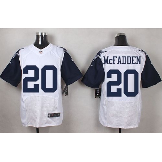 Nike Cowboys #20 Darren McFadden White Mens Stitched NFL Elite Rush Jerseys Nike Cowboys #20 Darren McFadden White Mens Stitched NFL Elite Rush Jerseys