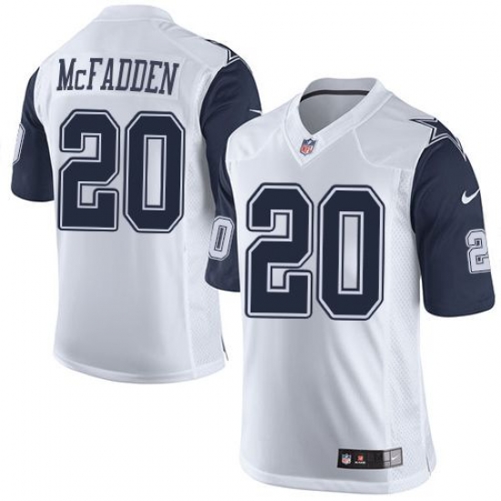 Nike Cowboys #20 Darren McFadden White Mens Stitched NFL Limited Rush Jerseys Nike Cowboys #20 Darren McFadden White Mens Stitched NFL Limited Rush Jerseys
