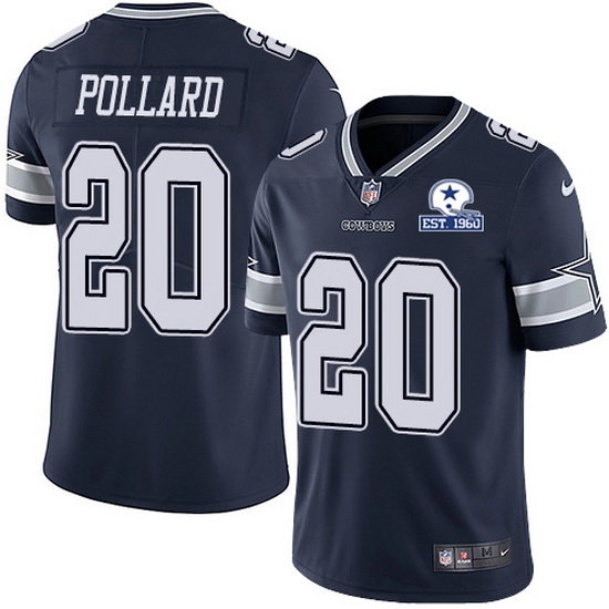Nike Cowboys 20 Tony Pollard Navy Blue Team Color Men Stitched With Established In 1960 Patch NFL Vapor Untouchable Limited Jersey Nike Cowboys 20 Tony Pollard Navy Blue Team Color Men Stitched With Established In 1960 Patch NFL Vapor Untouchable Limited Jersey
