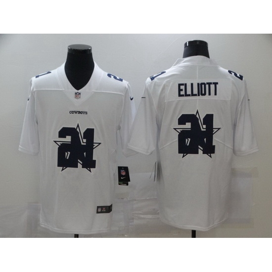 Nike Cowboys 21 Ezekiel Elliott White Shadow Logo Limited Jersey Nike Cowboys 21 Ezekiel Elliott White Shadow Logo Limited Jersey