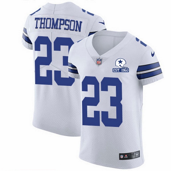 Nike Cowboys 23 Darian Thompson White Men Stitched With Established In 1960 Patch NFL New Elite Jersey Nike Cowboys 23 Darian Thompson White Men Stitched With Established In 1960 Patch NFL New Elite Jersey