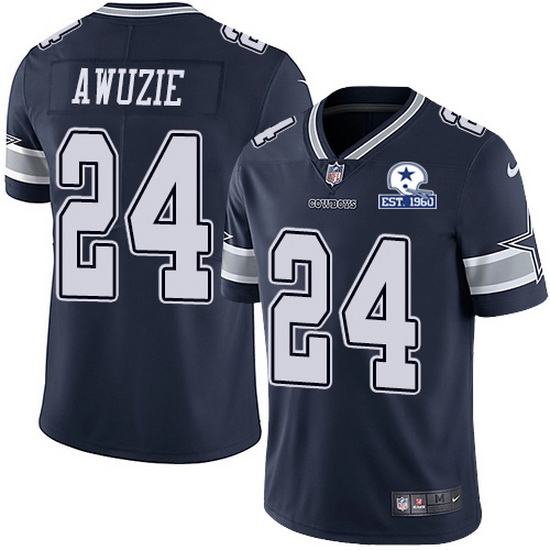 Nike Cowboys 24 Chidobe Awuzie Navy Blue Team Color Men Stitched With Established In 1960 Patch NFL Vapor Untouchable Limited Jersey Nike Cowboys 24 Chidobe Awuzie Navy Blue Team Color Men Stitched With Established In 1960 Patch NFL Vapor Untouchable Limited Jersey