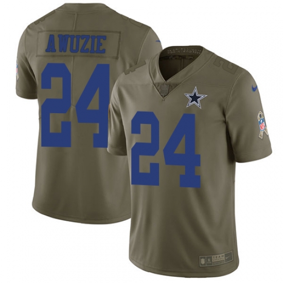 Nike Cowboys #24 Chidobe Awuzie Olive Mens Stitched NFL Limited 2017 Salute To Service Jersey Nike Cowboys #24 Chidobe Awuzie Olive Mens Stitched NFL Limited 2017 Salute To Service Jersey