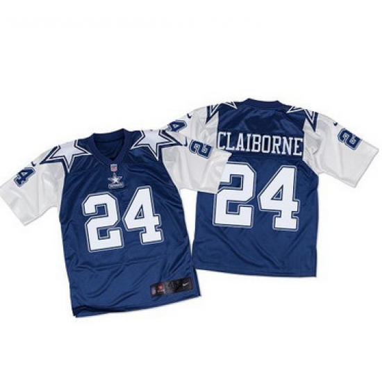Nike Cowboys #24 Morris Claiborne Navy BlueWhite Throwback Mens Stitched NFL Elite Jersey Nike Cowboys #24 Morris Claiborne Navy BlueWhite Throwback Mens Stitched NFL Elite Jersey