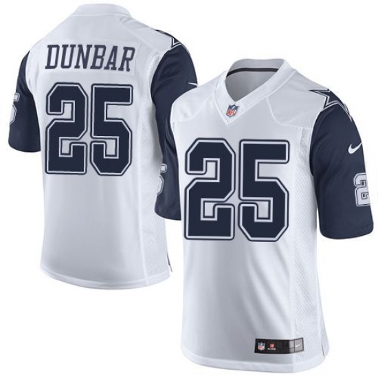 Nike Cowboys #25 Lance Dunbar White Mens Stitched NFL Limited Rush Jerseys Nike Cowboys #25 Lance Dunbar White Mens Stitched NFL Limited Rush Jerseys