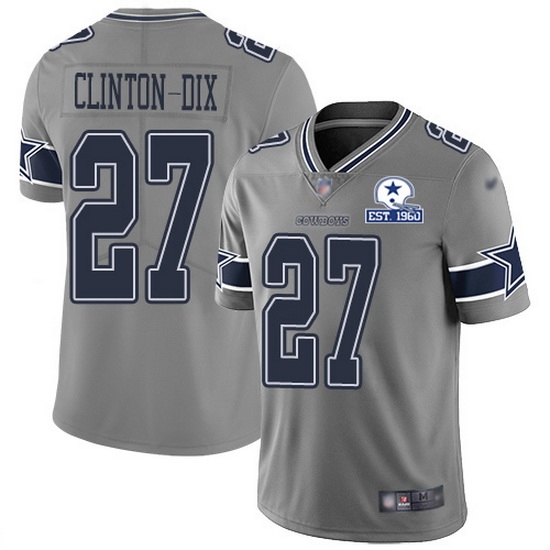 Nike Cowboys 27 Ha Ha Clinton Dix Gray Men Stitched With Established In 1960 Patch NFL Limited Inverted Legend Jersey Nike Cowboys 27 Ha Ha Clinton Dix Gray Men Stitched With Established In 1960 Patch NFL Limited Inverted Legend Jersey