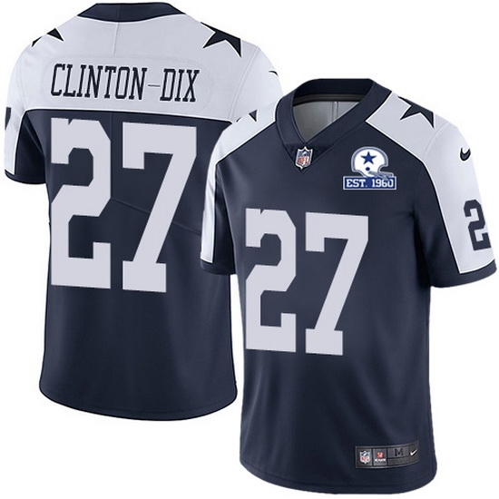 Nike Cowboys 27 Ha Ha Clinton Dix Navy Blue Thanksgiving Men Stitched With Established In 1960 Patch NFL Vapor Untouchable Limited Throwback Jersey Nike Cowboys 27 Ha Ha Clinton Dix Navy Blue Thanksgiving Men Stitched With Established In 1960 Patch NFL Vapor Untouchable Limited Throwback Jersey