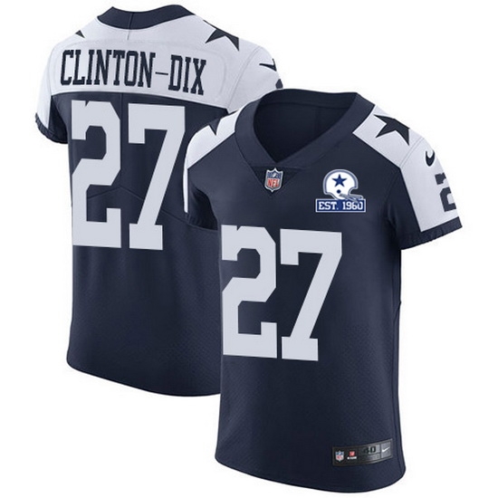 Nike Cowboys 27 Ha Ha Clinton Dix Navy Blue Thanksgiving Men Stitched With Established In 1960 Patch NFL Vapor Untouchable Throwback Elite Jersey Nike Cowboys 27 Ha Ha Clinton Dix Navy Blue Thanksgiving Men Stitched With Established In 1960 Patch NFL Vapor Untouchable Throwback Elite Jersey