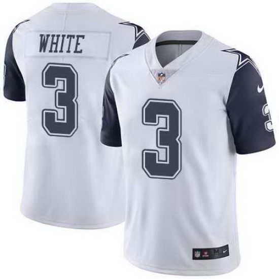 Nike Cowboys 3 Mike White White Color Rush Limited Jersey Nike Cowboys 3 Mike White White Color Rush Limited Jersey
