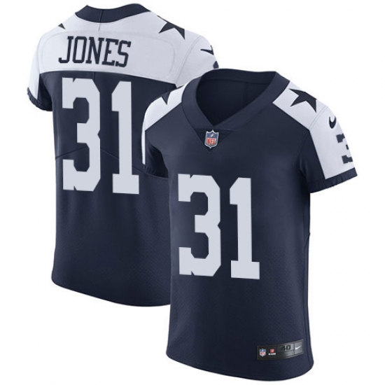 Nike Cowboys #31 Byron Jones Navy Blue Thanksgiving Mens Stitched NFL Vapor Untouchable Throwback Elite Jersey Nike Cowboys #31 Byron Jones Navy Blue Thanksgiving Mens Stitched NFL Vapor Untouchable Throwback Elite Jersey
