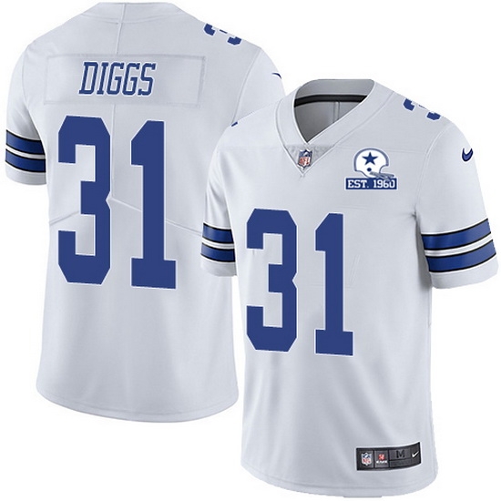 Nike Cowboys 31 Trevon Diggs White Men Stitched With Established In 1960 Patch NFL Vapor Untouchable Limited Jersey Nike Cowboys 31 Trevon Diggs White Men Stitched With Established In 1960 Patch NFL Vapor Untouchable Limited Jersey