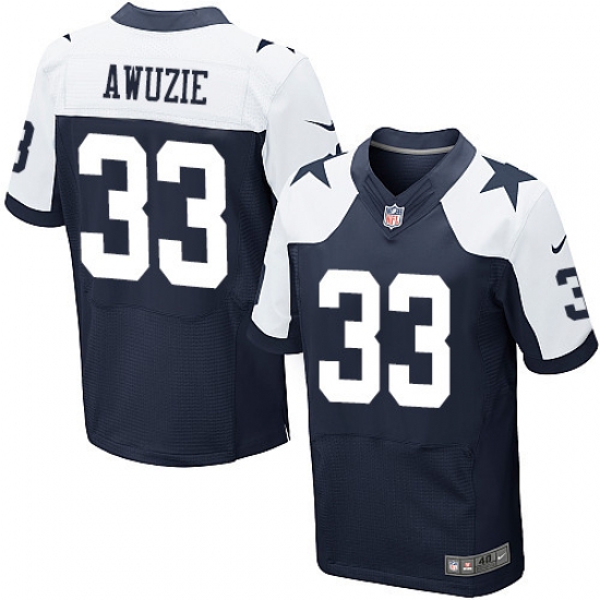 Nike Cowboys #33 Chidobe Awuzie Navy Blue Thanksgiving Mens Stitched NFL Throwback Elite Jersey Nike Cowboys #33 Chidobe Awuzie Navy Blue Thanksgiving Mens Stitched NFL Throwback Elite Jersey