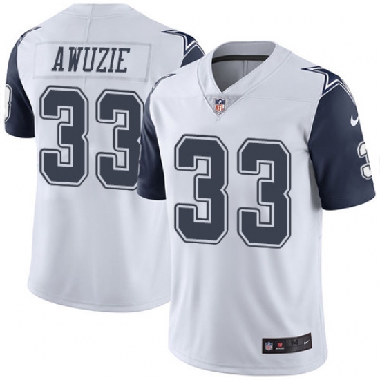 Nike Cowboys #33 Chidobe Awuzie White Mens Stitched NFL Limited Rush Jersey Nike Cowboys #33 Chidobe Awuzie White Mens Stitched NFL Limited Rush Jersey