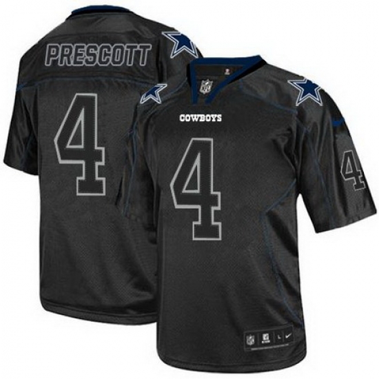 Nike Cowboys #4 Dak Prescott Lights Out Black Men Stitched NFL Elite Jersey Nike Cowboys #4 Dak Prescott Lights Out Black Men Stitched NFL Elite Jersey