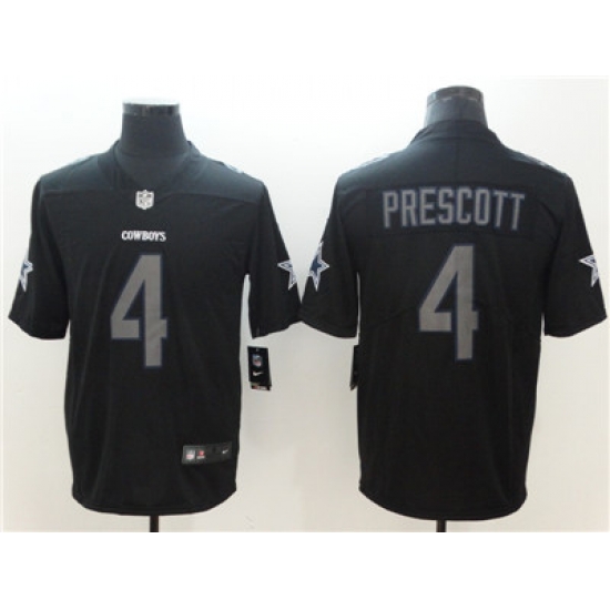 Nike Cowboys #4 Dal Prescott Black Impact Limited Jersey Nike Cowboys #4 Dal Prescott Black Impact Limited Jersey