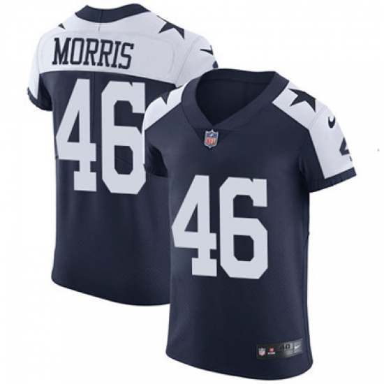 Nike Cowboys #46 Alfred Morris Navy Blue Thanksgiving Mens Stitched NFL Vapor Untouchable Throwback Elite Jersey Nike Cowboys #46 Alfred Morris Navy Blue Thanksgiving Mens Stitched NFL Vapor Untouchable Throwback Elite Jersey