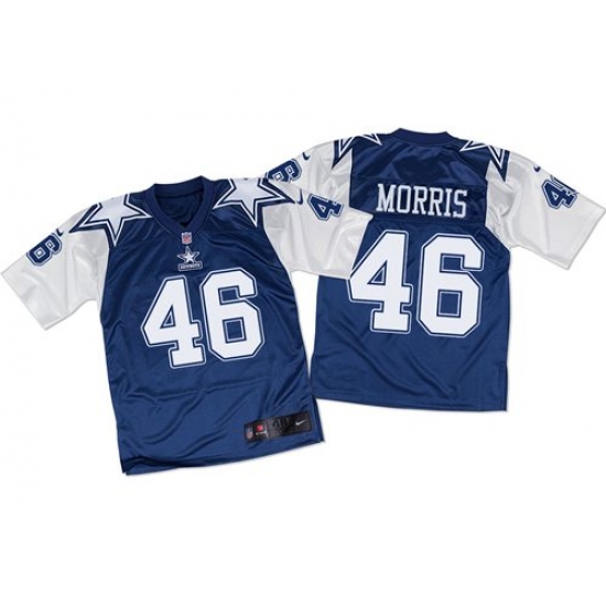 Nike Cowboys #46 Alfred Morris Navy BlueWhite Mens Stitched NFL Throwback Elite Jersey 2 Nike Cowboys #46 Alfred Morris Navy BlueWhite Mens Stitched NFL Throwback Elite Jersey 2