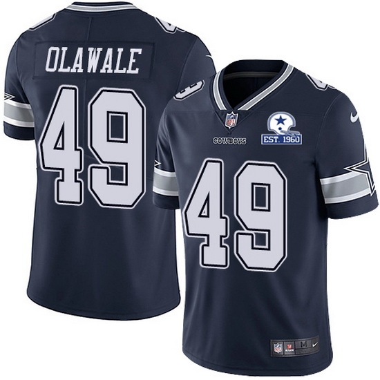 Nike Cowboys 49 Jamize Olawale Navy Blue Team Color Men Stitched With Established In 1960 Patch NFL Vapor Untouchable Limited Jersey Nike Cowboys 49 Jamize Olawale Navy Blue Team Color Men Stitched With Established In 1960 Patch NFL Vapor Untouchable Limited Jersey