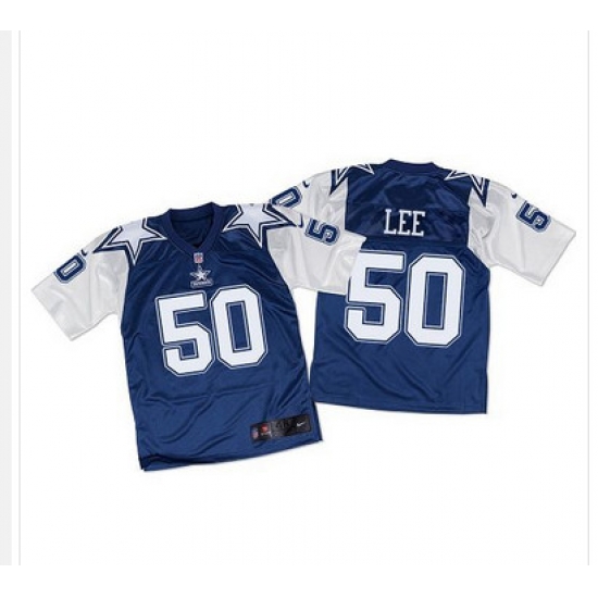 Nike Cowboys #50 Sean Lee Navy BlueWhite Throwback Mens Stitched NFL Elite Jersey Nike Cowboys #50 Sean Lee Navy BlueWhite Throwback Mens Stitched NFL Elite Jersey