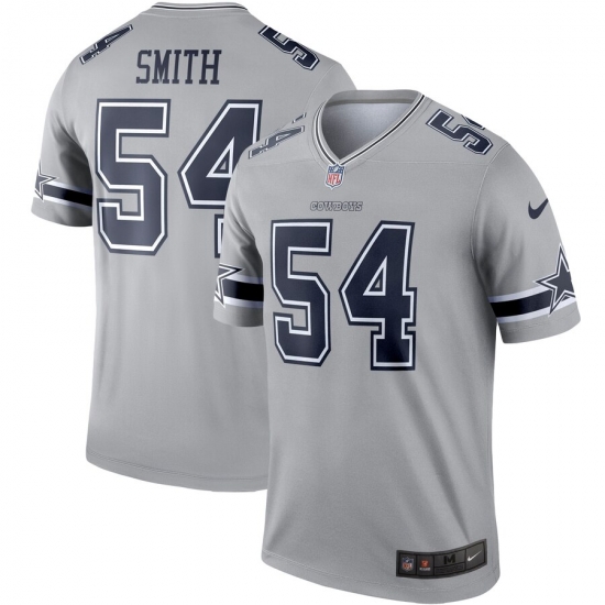 Nike Cowboys 54 Jaylon Smith Gray Inverted Legend Jersey Nike Cowboys 54 Jaylon Smith Gray Inverted Legend Jersey