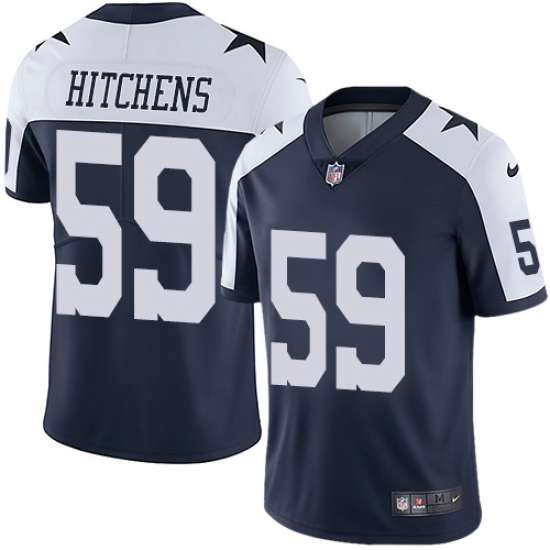 Nike Cowboys #59 Anthony Hitchens Navy Blue Thanksgiving Mens Stitched NFL Vapor Untouchable Limited Throwback Jersey Nike Cowboys #59 Anthony Hitchens Navy Blue Thanksgiving Mens Stitched NFL Vapor Untouchable Limited Throwback Jersey