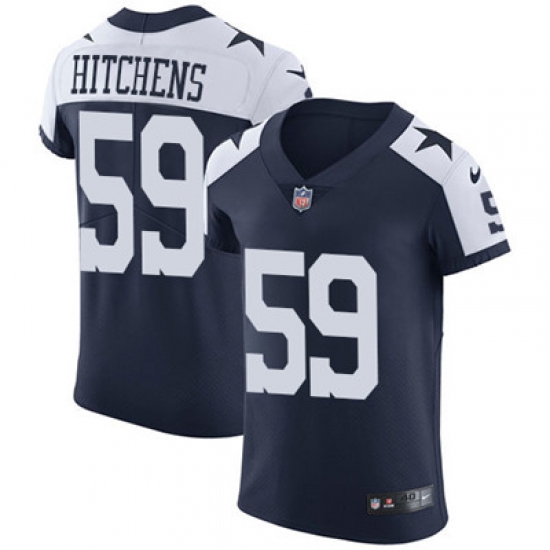 Nike Cowboys #59 Anthony Hitchens Navy Blue Thanksgiving Mens Stitched NFL Vapor Untouchable Throwback Elite Jersey Nike Cowboys #59 Anthony Hitchens Navy Blue Thanksgiving Mens Stitched NFL Vapor Untouchable Throwback Elite Jersey