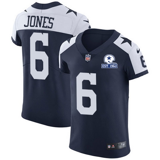 Nike Cowboys 6 Chris Jones Navy Blue Thanksgiving Men Stitched With Established In 1960 Patch NFL Vapor Untouchable Throwback Elite Jersey Nike Cowboys 6 Chris Jones Navy Blue Thanksgiving Men Stitched With Established In 1960 Patch NFL Vapor Untouchable Throwback Elite Jersey