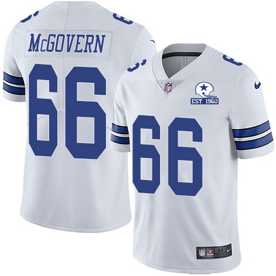 Nike Cowboys 66 Connor McGovern White Men Stitched With Established In 1960 Patch NFL Vapor Untouchable Limited Jersey Nike Cowboys 66 Connor McGovern White Men Stitched With Established In 1960 Patch NFL Vapor Untouchable Limited Jersey