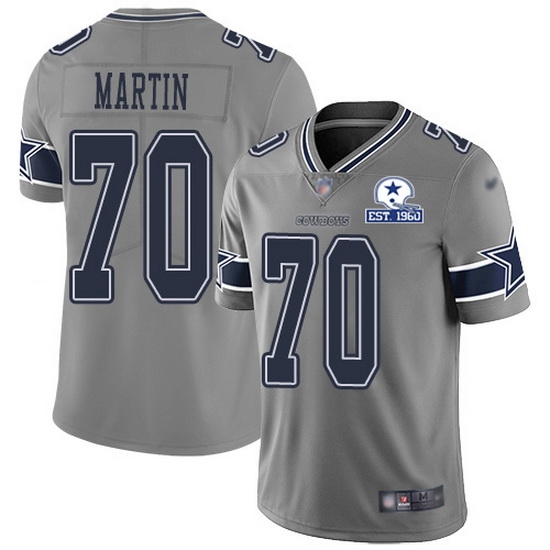 Nike Cowboys 70 Zack Martin Gray Men Stitched With Established In 1960 Patch NFL Limited Inverted Legend Jersey Nike Cowboys 70 Zack Martin Gray Men Stitched With Established In 1960 Patch NFL Limited Inverted Legend Jersey