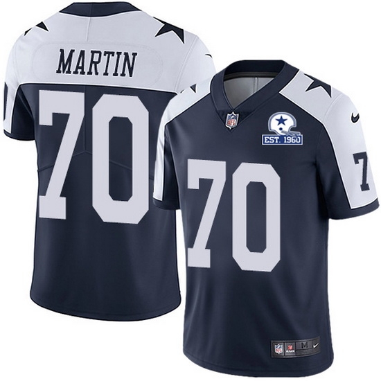 Nike Cowboys 70 Zack Martin Navy Blue Thanksgiving Men Stitched With Established In 1960 Patch NFL Vapor Untouchable Limited Throwback Jersey Nike Cowboys 70 Zack Martin Navy Blue Thanksgiving Men Stitched With Established In 1960 Patch NFL Vapor Untouchable Limited Throwback Jersey