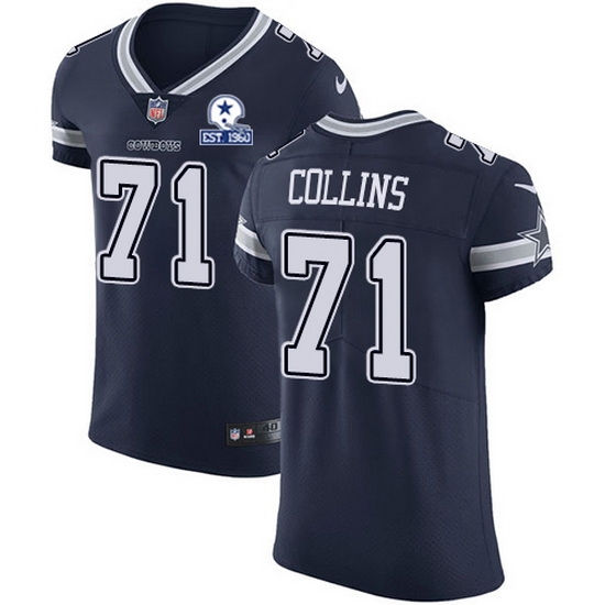 Nike Cowboys 71 La 27el Collins Navy Blue Team Color Men Stitched With Established In 1960 Patch NFL Vapor Untouchable Elite Jersey Nike Cowboys 71 La 27el Collins Navy Blue Team Color Men Stitched With Established In 1960 Patch NFL Vapor Untouchable Elite Jersey