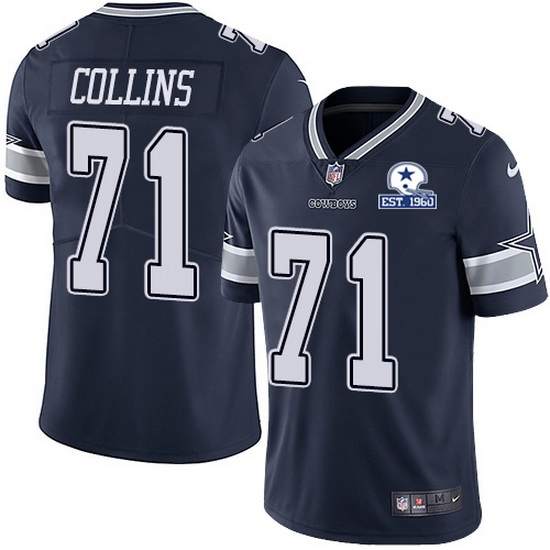 Nike Cowboys 71 La 27el Collins Navy Blue Team Color Men Stitched With Established In 1960 Patch NFL Vapor Untouchable Limited Jersey Nike Cowboys 71 La 27el Collins Navy Blue Team Color Men Stitched With Established In 1960 Patch NFL Vapor Untouchable Limited Jersey