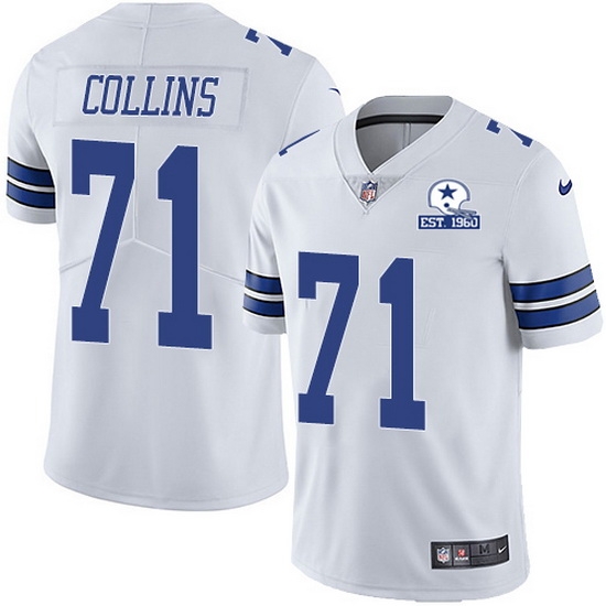 Nike Cowboys 71 La 27el Collins White Men Stitched With Established In 1960 Patch NFL Vapor Untouchable Limited Jersey Nike Cowboys 71 La 27el Collins White Men Stitched With Established In 1960 Patch NFL Vapor Untouchable Limited Jersey