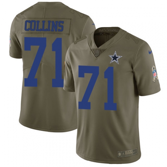 Nike Cowboys #71 La el Collins Olive Mens Stitched NFL Limited 2017 Salute To Service Jersey Nike Cowboys #71 La el Collins Olive Mens Stitched NFL Limited 2017 Salute To Service Jersey