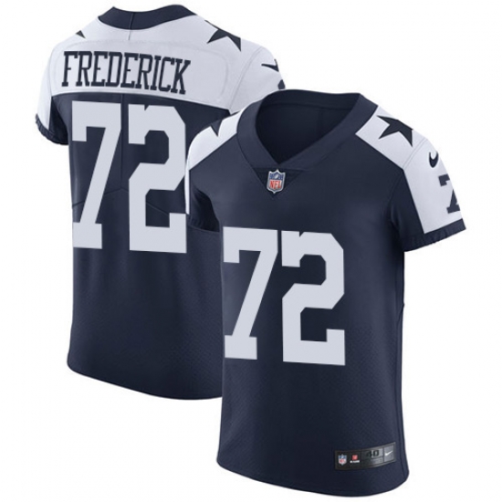 Nike Cowboys #72 Travis Frederick Navy Blue Thanksgiving Mens Stitched NFL Vapor Untouchable Throwback Elite Jersey Nike Cowboys #72 Travis Frederick Navy Blue Thanksgiving Mens Stitched NFL Vapor Untouchable Throwback Elite Jersey