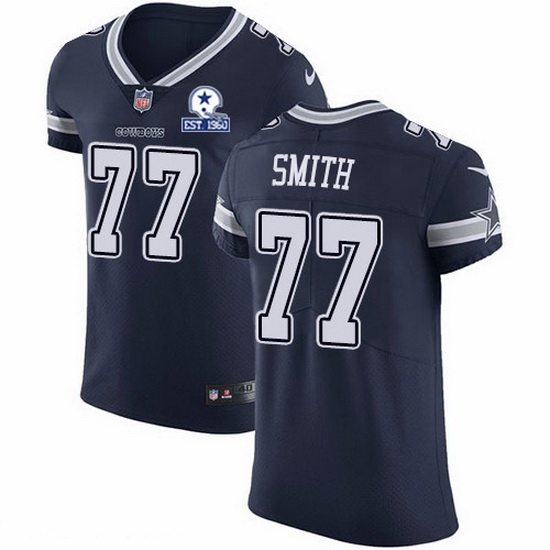 Nike Cowboys 77 Tyron Smith Navy Blue Team Color Men Stitched With Established In 1960 Patch NFL Vapor Untouchable Elite Jersey Nike Cowboys 77 Tyron Smith Navy Blue Team Color Men Stitched With Established In 1960 Patch NFL Vapor Untouchable Elite Jersey