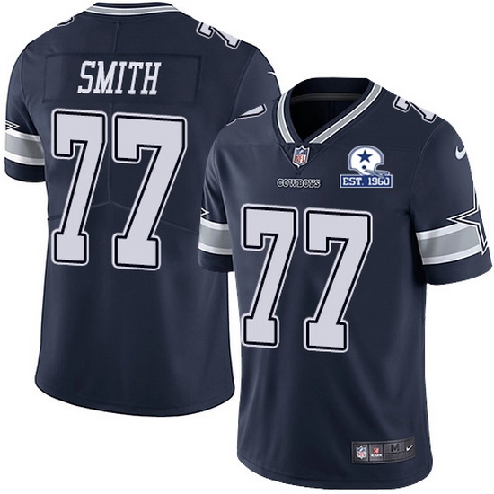 Nike Cowboys 77 Tyron Smith Navy Blue Team Color Men Stitched With Established In 1960 Patch NFL Vapor Untouchable Limited Jersey Nike Cowboys 77 Tyron Smith Navy Blue Team Color Men Stitched With Established In 1960 Patch NFL Vapor Untouchable Limited Jersey