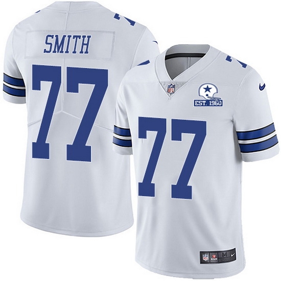 Nike Cowboys 77 Tyron Smith White Men Stitched With Established In 1960 Patch NFL Vapor Untouchable Limited Jersey Nike Cowboys 77 Tyron Smith White Men Stitched With Established In 1960 Patch NFL Vapor Untouchable Limited Jersey