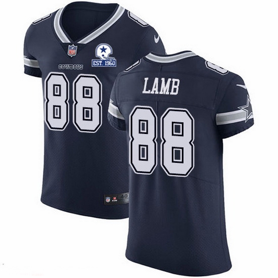 Nike Cowboys 88 CeeDee Lamb Navy Blue Team Color Men Stitched With Established In 1960 Patch NFL Vapor Untouchable Elite Jersey Nike Cowboys 88 CeeDee Lamb Navy Blue Team Color Men Stitched With Established In 1960 Patch NFL Vapor Untouchable Elite Jersey