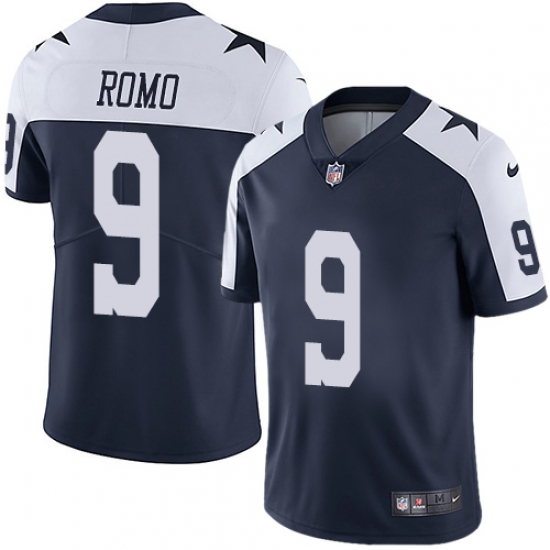 Nike Cowboys #9 Tony Romo Navy Blue Thanksgiving Mens Stitched NFL Vapor Untouchable Limited Throwback Jersey Nike Cowboys #9 Tony Romo Navy Blue Thanksgiving Mens Stitched NFL Vapor Untouchable Limited Throwback Jersey