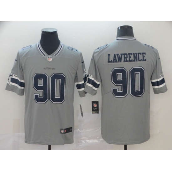 Nike Cowboys 90 DeMarcus Lawrence Gray Inverted Legend Limited Jersey Nike Cowboys 90 DeMarcus Lawrence Gray Inverted Legend Limited Jersey