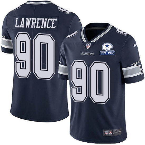 Nike Cowboys 90 DeMarcus Lawrence Navy Blue Team Color Men Stitched With Established In 1960 Patch NFL Vapor Untouchable Limited Jersey Nike Cowboys 90 DeMarcus Lawrence Navy Blue Team Color Men Stitched With Established In 1960 Patch NFL Vapor Untouchable Limited Jersey