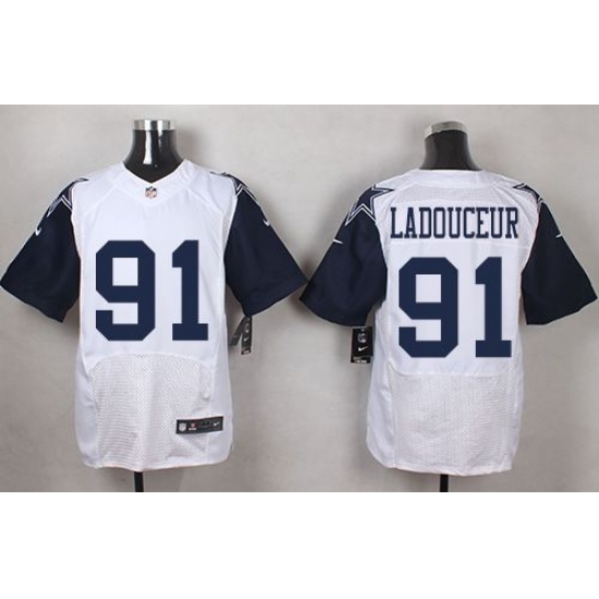 Nike Cowboys #91 L. P. Ladouceur White Mens Stitched NFL Elite Rush Jerseys Nike Cowboys #91 L. P. Ladouceur White Mens Stitched NFL Elite Rush Jerseys