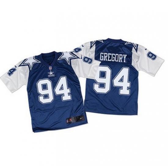 Nike Cowboys #94 Randy Gregory Navy BlueWhite Throwback Mens Stitched NFL Elite Jersey Nike Cowboys #94 Randy Gregory Navy BlueWhite Throwback Mens Stitched NFL Elite Jersey