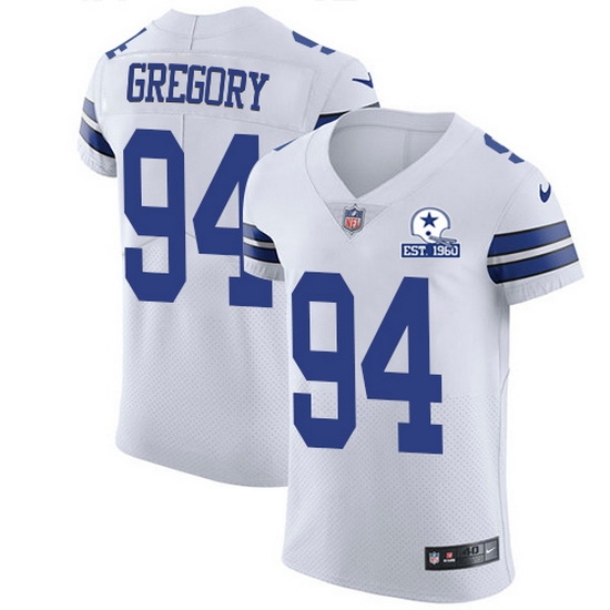 Nike Cowboys 94 Randy Gregory White Men Stitched With Established In 1960 Patch NFL New Elite Jersey Nike Cowboys 94 Randy Gregory White Men Stitched With Established In 1960 Patch NFL New Elite Jersey