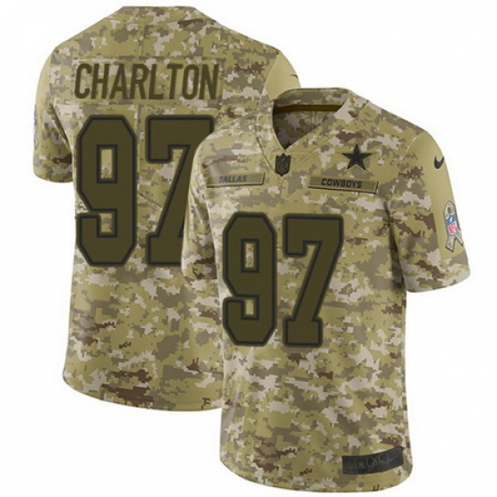 Nike Cowboys #97 Taco Charlton Camo Mens Stitched NFL Limited 2018 Salute To Service Jersey Nike Cowboys #97 Taco Charlton Camo Mens Stitched NFL Limited 2018 Salute To Service Jersey