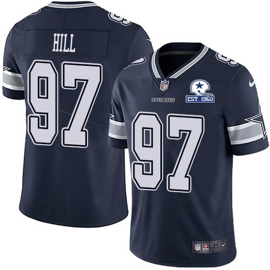 Nike Cowboys 97 Trysten Hill Navy Blue Team Color Men Stitched With Established In 1960 Patch NFL Vapor Untouchable Limited Jersey Nike Cowboys 97 Trysten Hill Navy Blue Team Color Men Stitched With Established In 1960 Patch NFL Vapor Untouchable Limited Jersey